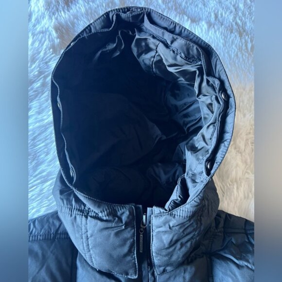 Weatherproof Long Black Down Puffer Coat Parka with Removable Faux Fur Hood S - Picture 16 of 16